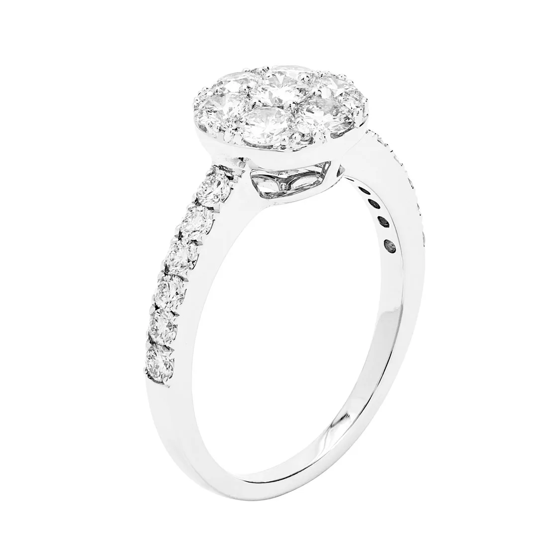 18K White Gold Diamond Ring