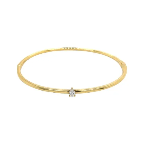 18K Yellow Gold Diamond Bangle