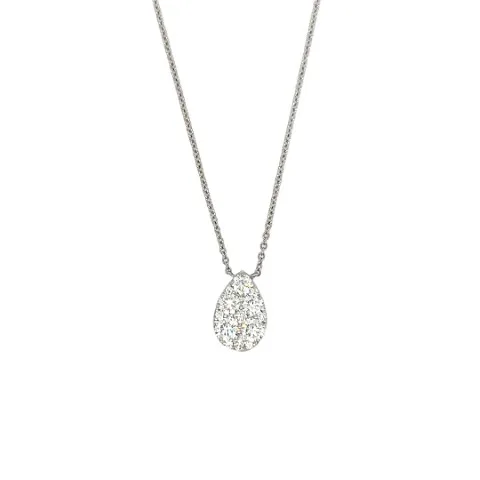 18K White Gold Diamond Necklace