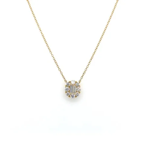 18K Yellow Gold Diamond Necklace