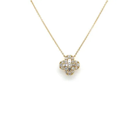18K Yellow Gold Diamond Necklace