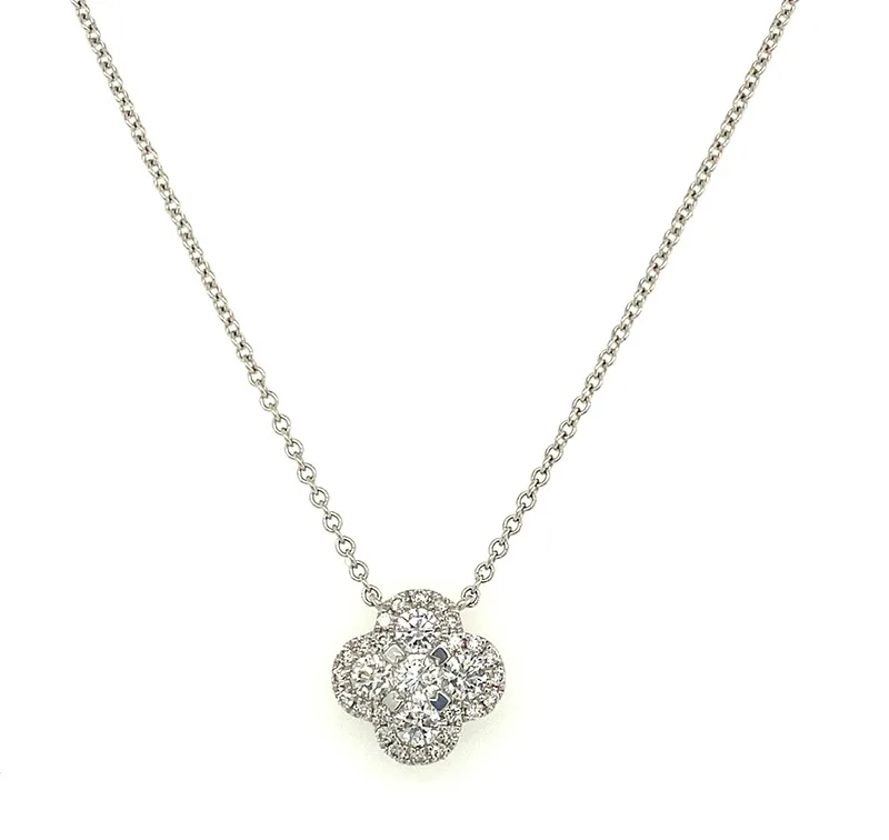 18K White Gold Diamond Necklace