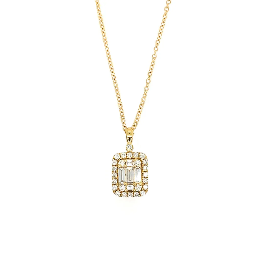 18K Yellow Gold Diamond Necklace