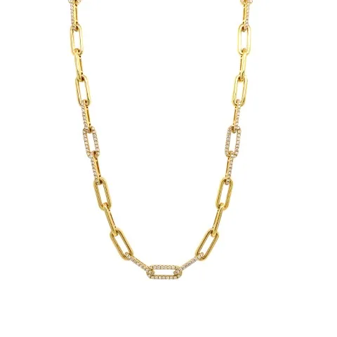 18K Yellow Gold Diamond Necklace