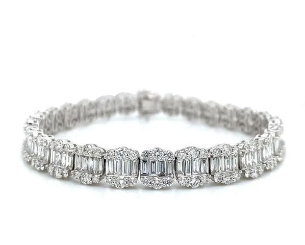 18K White Gold Diamond Bracelet