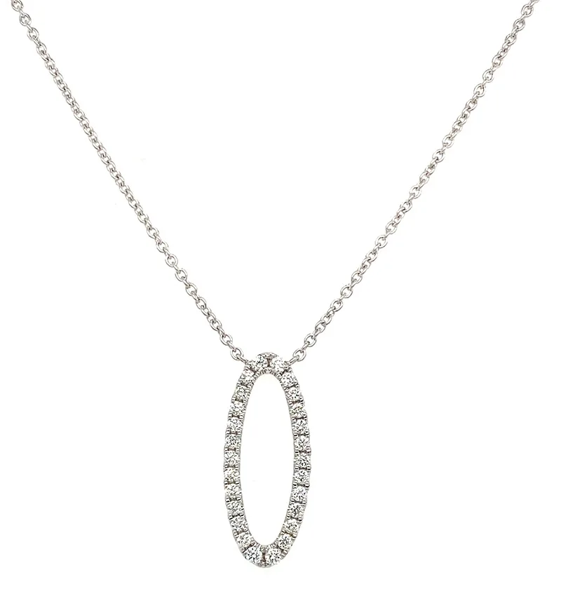 18K White Gold Diamond Necklace