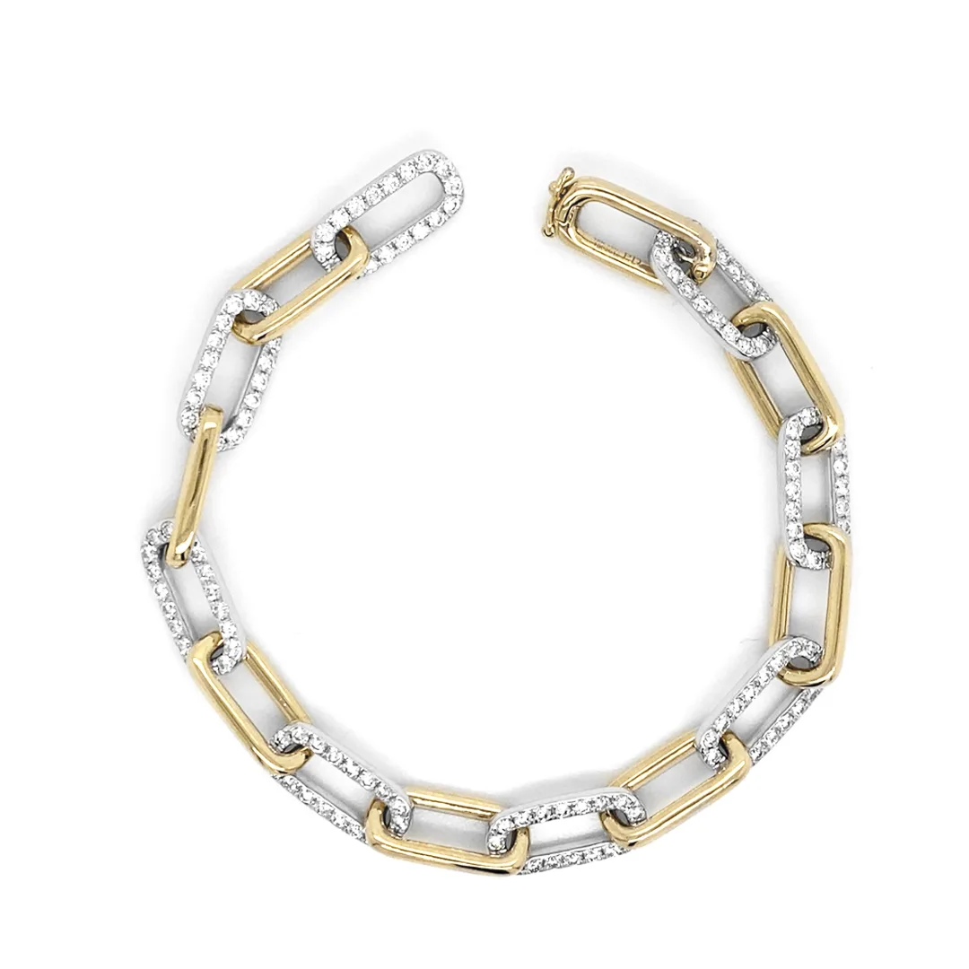18K Two-Tone Diamond Bracelet