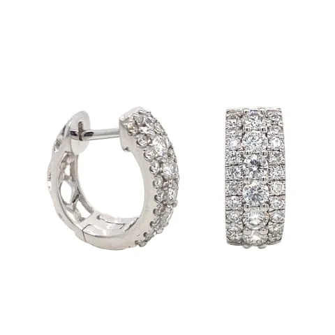 18K White Gold Diamond Earrings