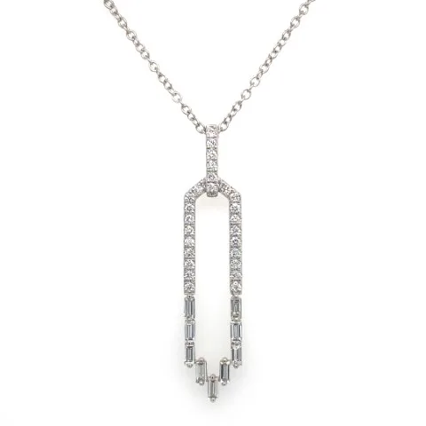 18K White Gold Diamond Necklace
