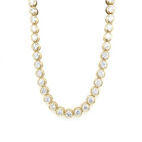 18K Yellow Gold Diamond Necklace