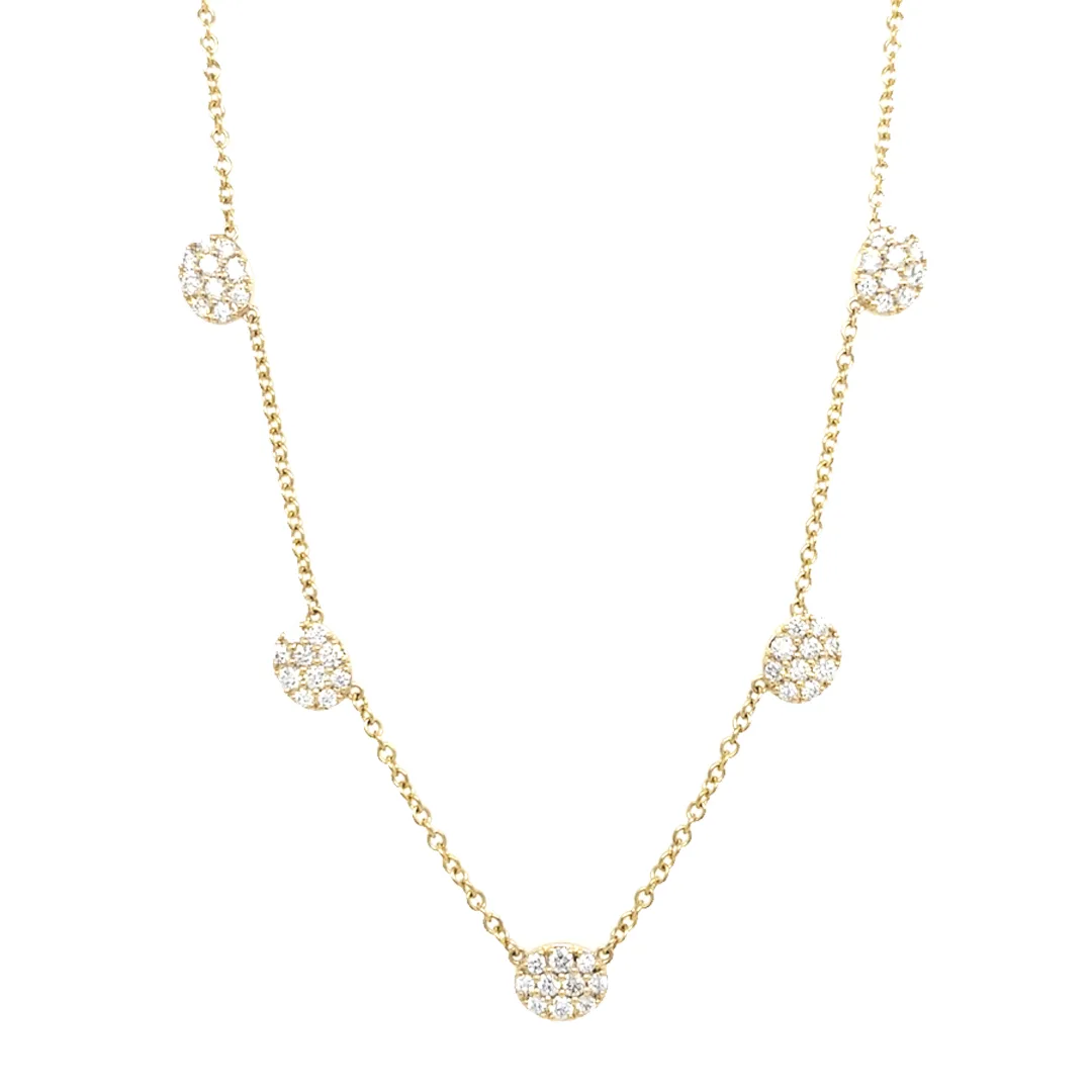 18K Yellow Gold Diamond Necklace
