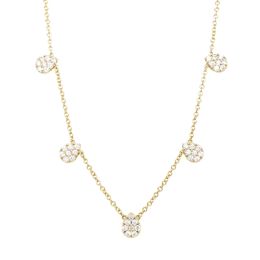 18K Yellow Gold Diamond Necklace