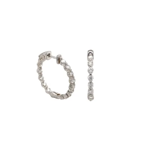 18K White Gold Diamond Earrings