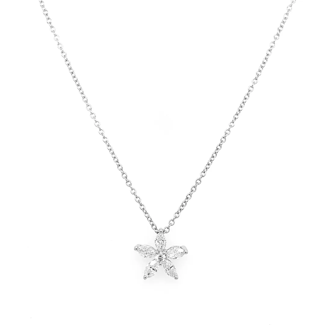 18K White Gold Diamond Necklace