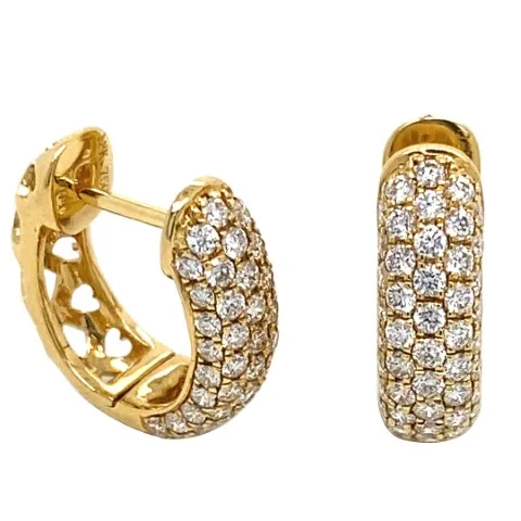 18K Yellow Gold Huggie Earrings