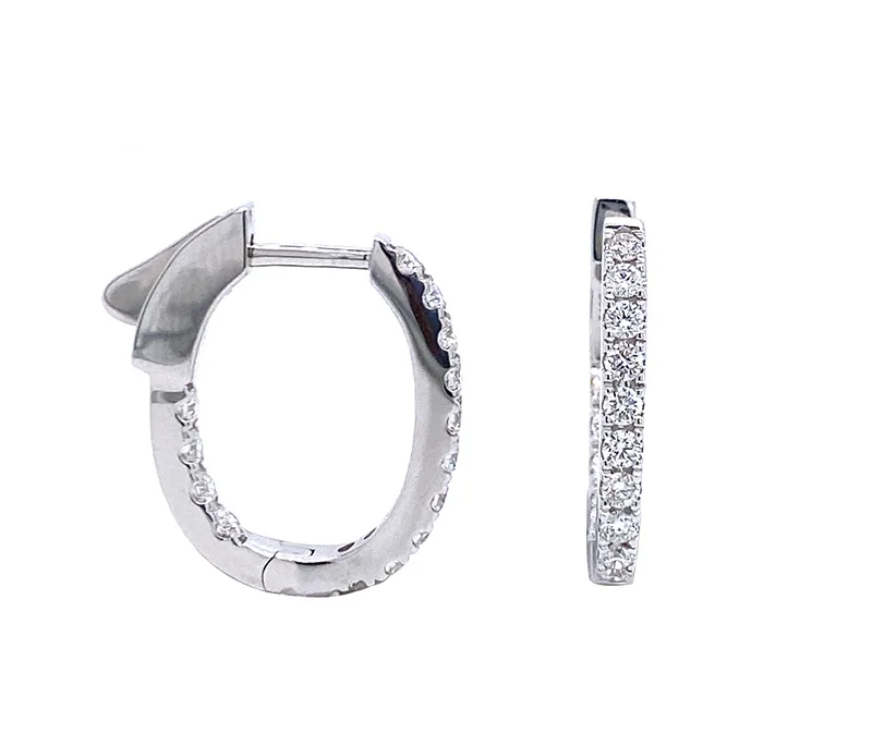 18K White Gold Diamonds Earrings