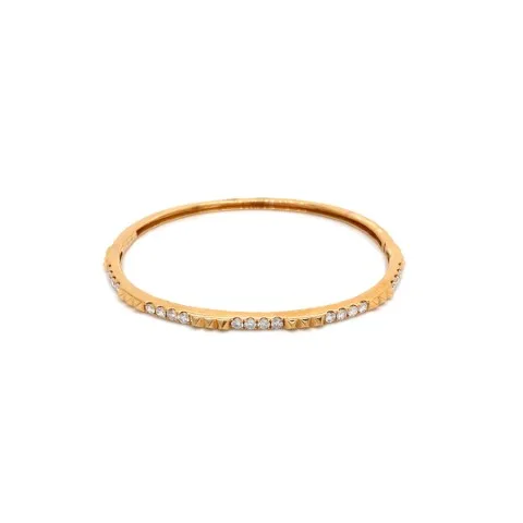 18K Rose Gold Diamond Bangle