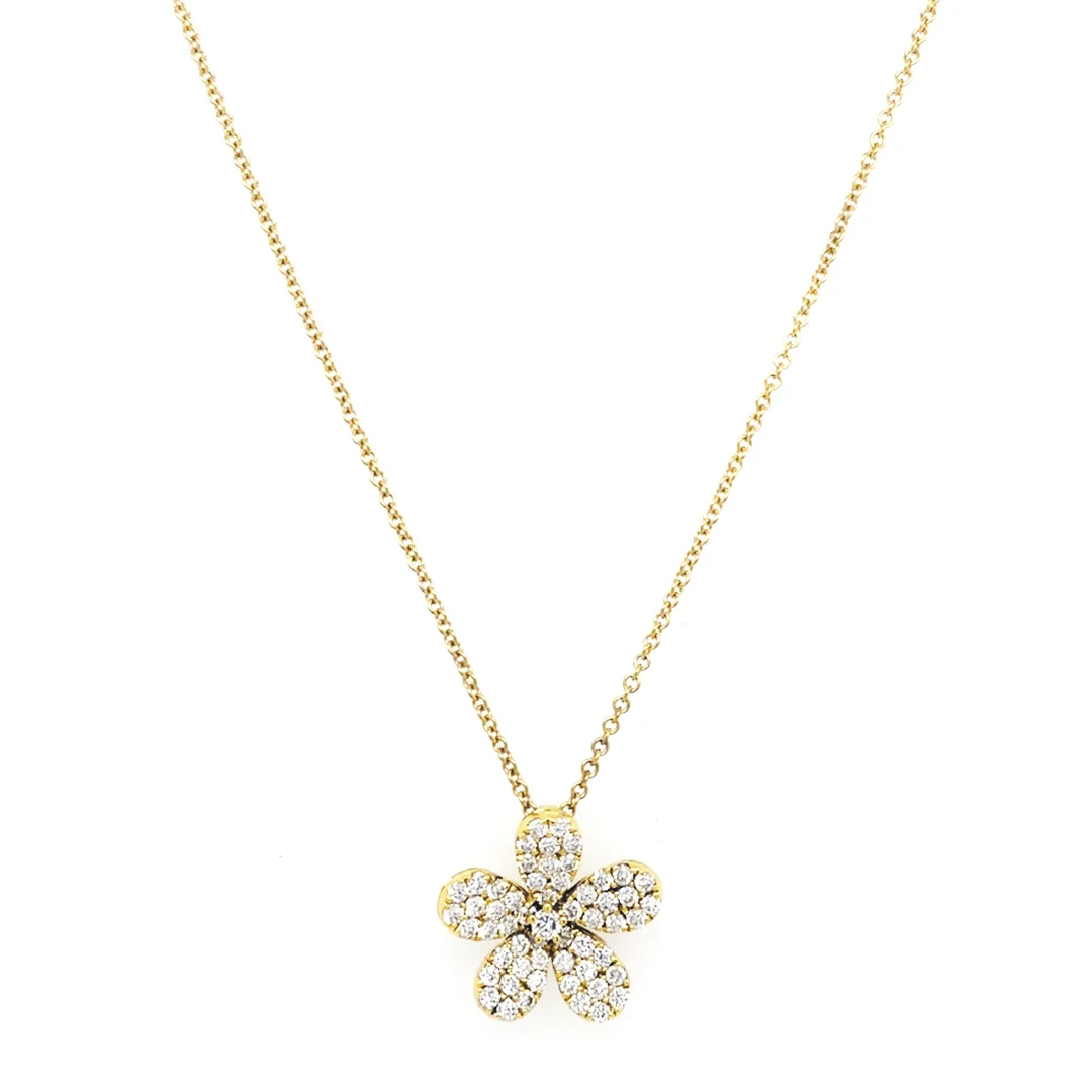 18K Yellow Gold Diamond Necklace