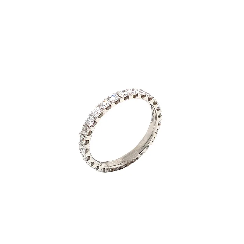 18K White Gold Diamond Eternity Band