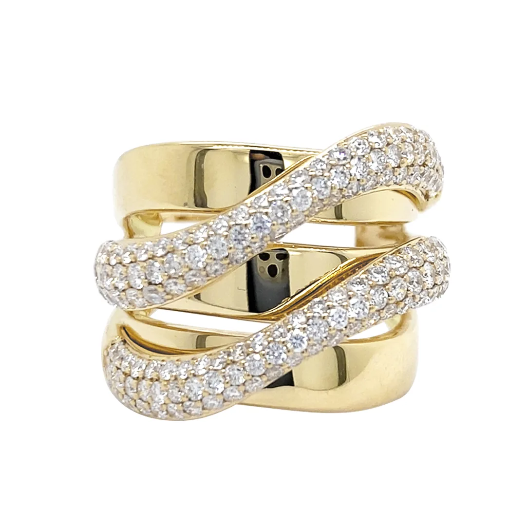 18K Yellow Gold Diamond Band