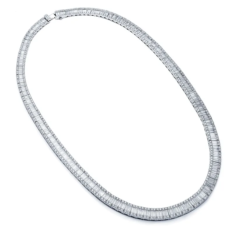 18K White Gold Diamond Necklace