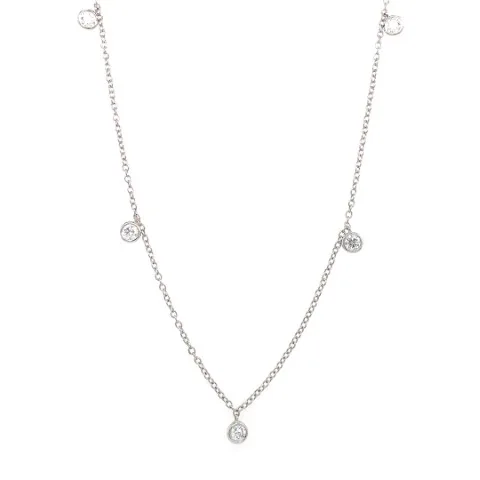 18K White Gold Diamond Necklace