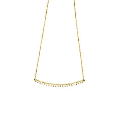18K Yellow Gold Diamond Necklace