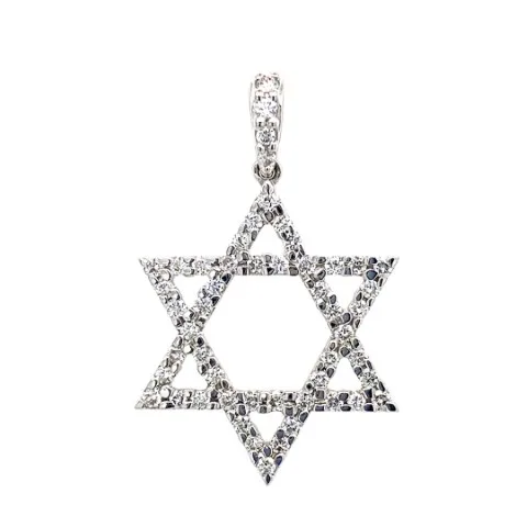 18K White Gold Diamond Pendant
