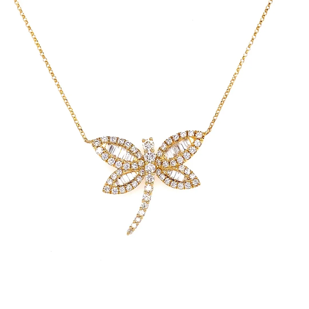 18K Yellow Gold Diamond Necklace