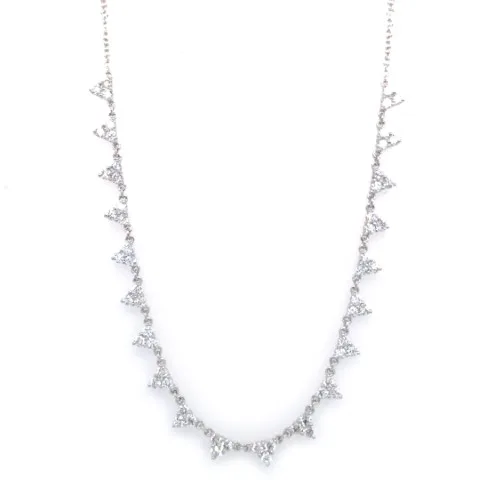 18K White Gold Diamond Necklace