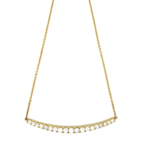 18K Yellow Gold Diamond Necklace