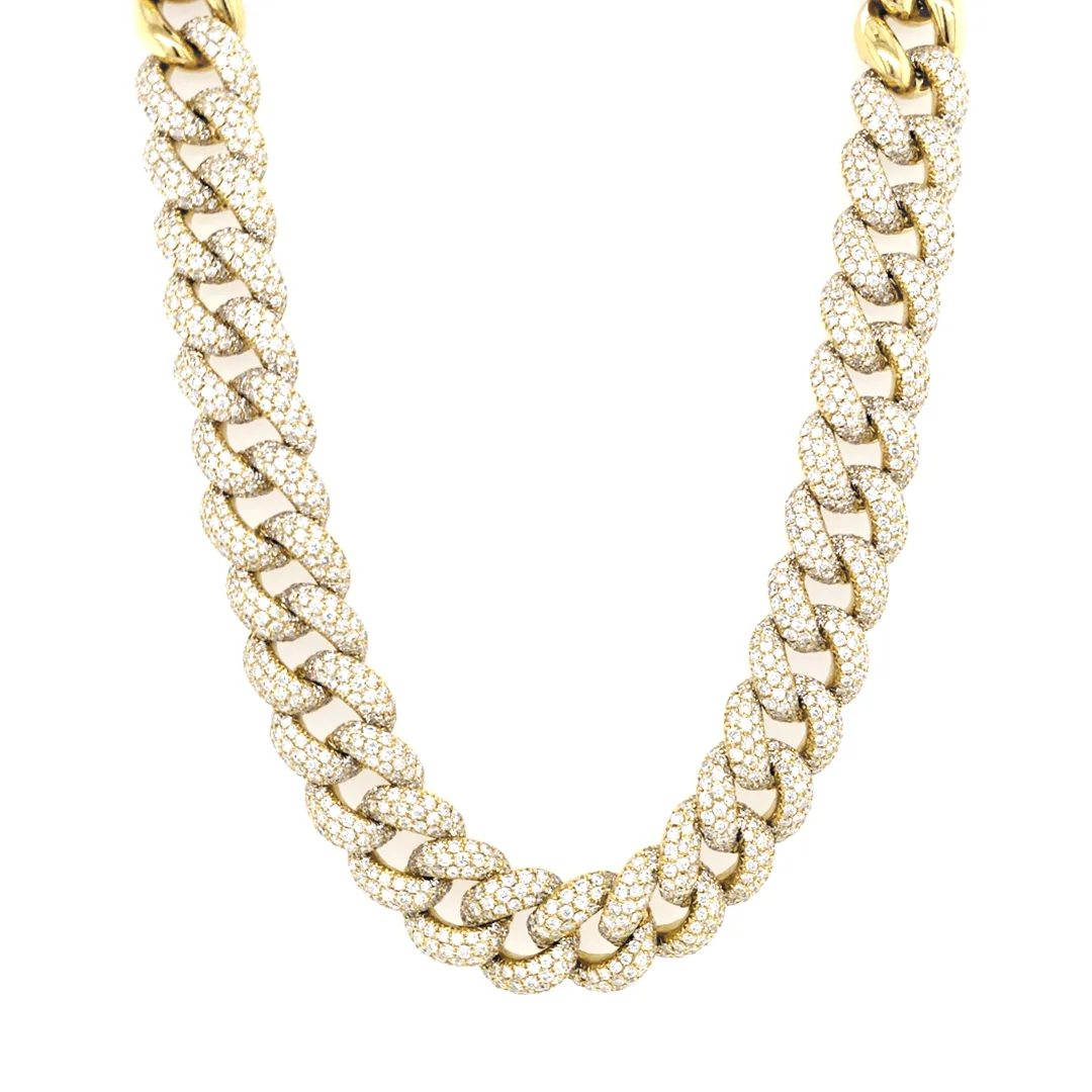 18K Yellow Gold Diamond Necklace