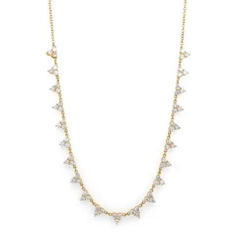 18K Yellow Gold Diamond Necklace