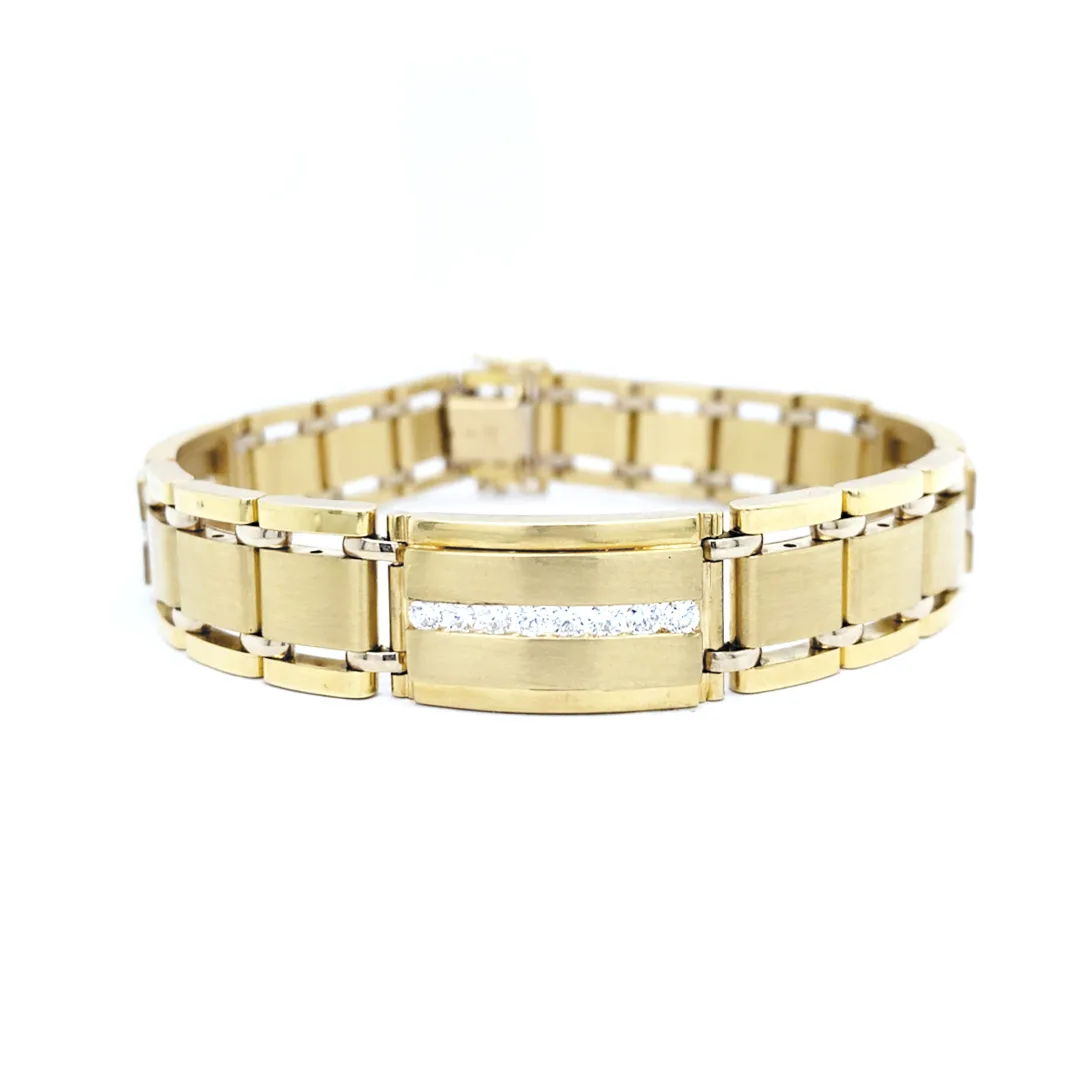 18K Yellow Gold Diamond Men’s Bracelet