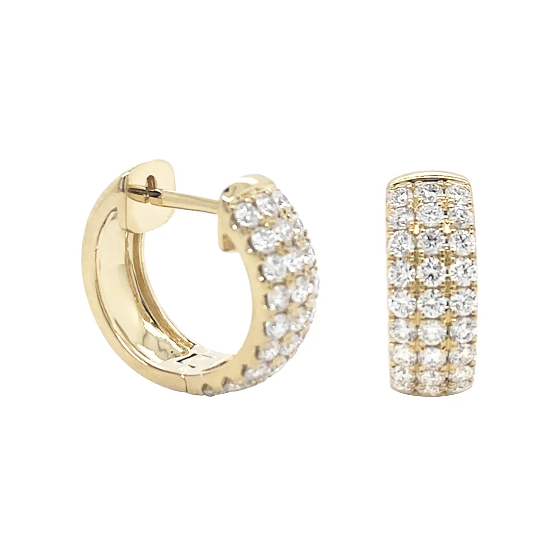 18K Yellow Gold Huggie Earrings