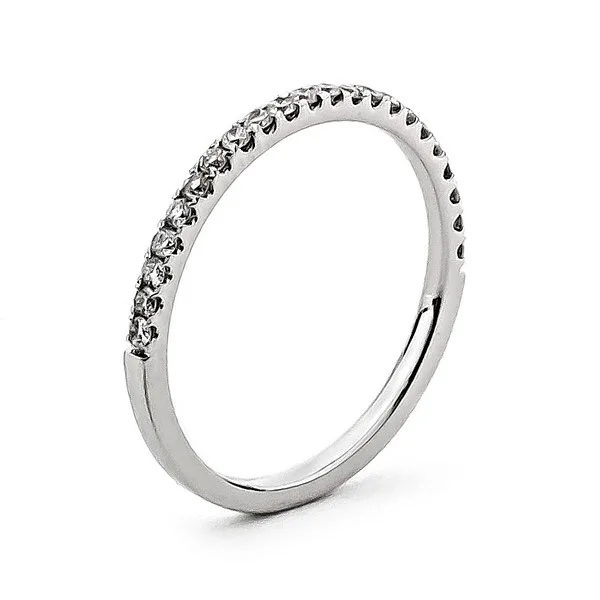 18K White Gold Diamond Band