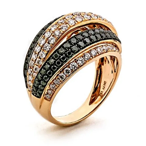 18K Rose Gold Black Diamond Band