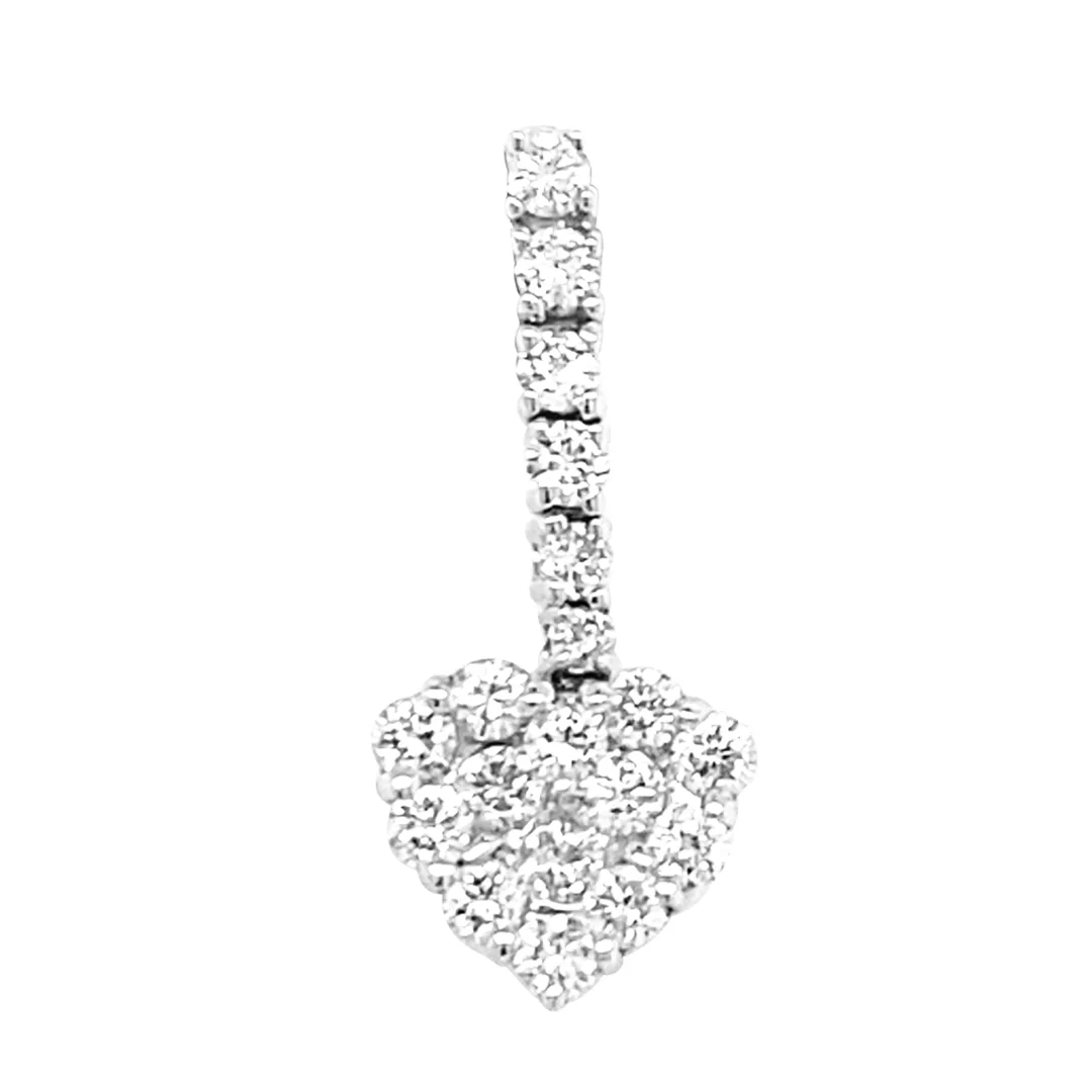 18K White Gold Diamond Pendant