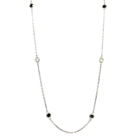 18K White Gold Diamond Necklace