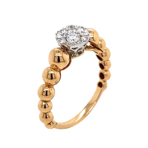 18K White Rose Gold Diamond Ring