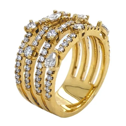 18K Yellow Gold Diamond Band