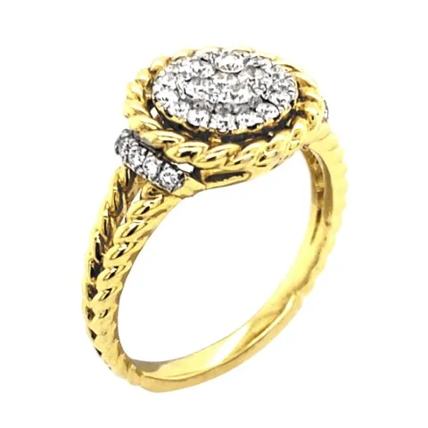 18K Yellow Gold Diamond Ring