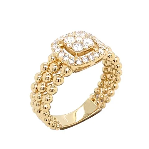18K Yellow Gold Diamond Ring