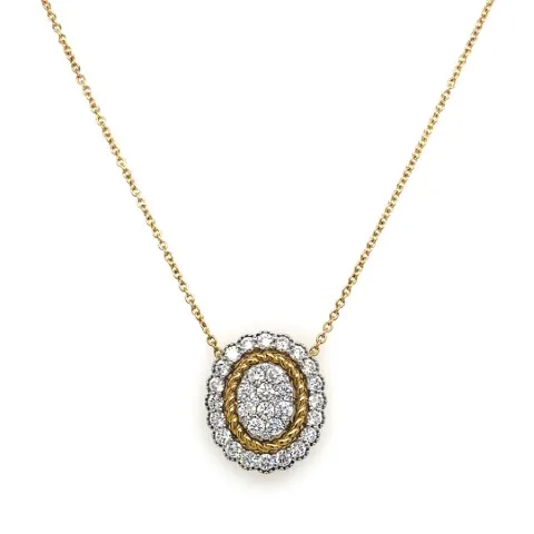 18K Yellow Gold Diamond Necklace