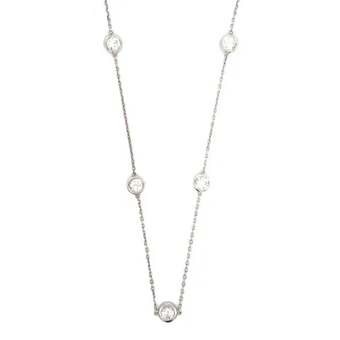 18K White Gold Diamond Necklace