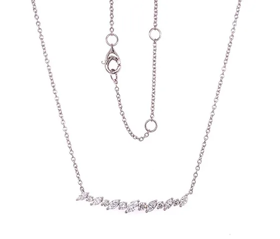 18K White Gold Diamond Necklace