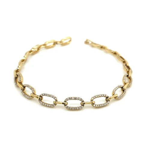 14K Yellow Gold Diamond Bracelet
