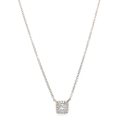 18K White Gold Diamond Necklace