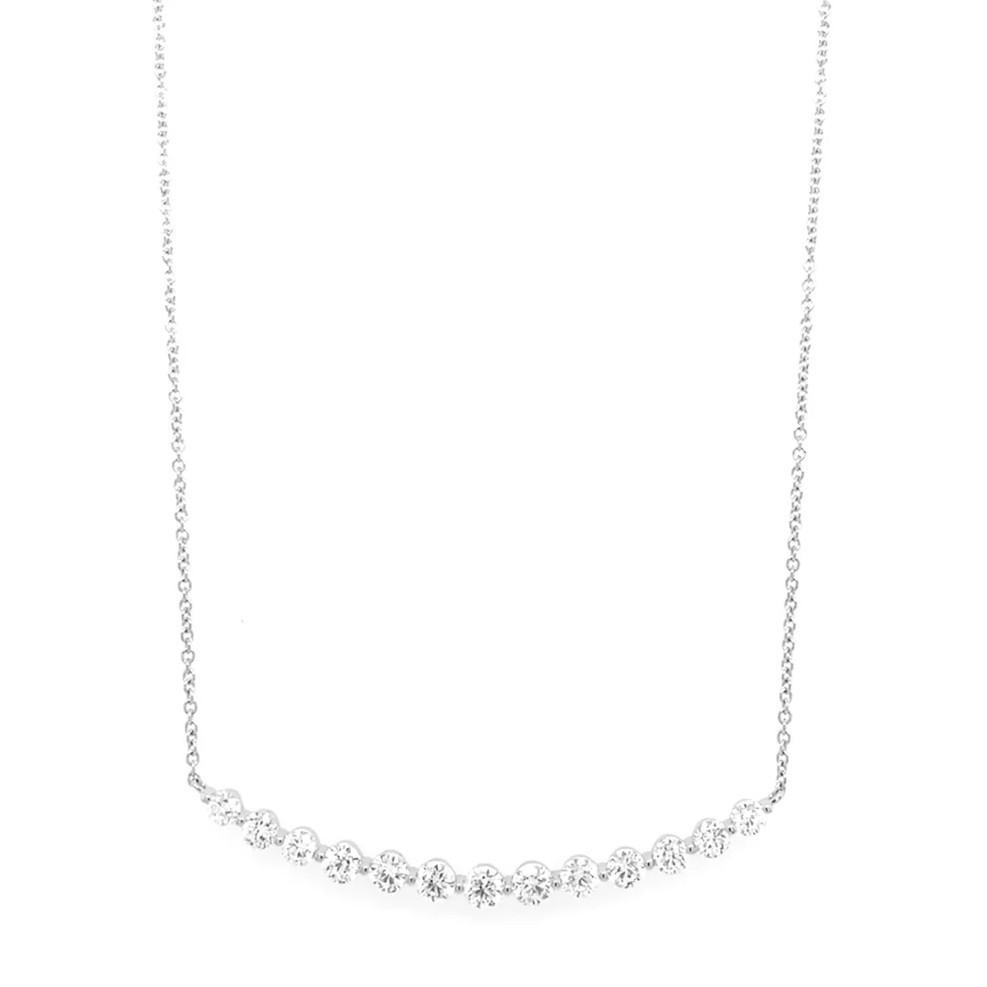 18K White Gold Diamond Necklace