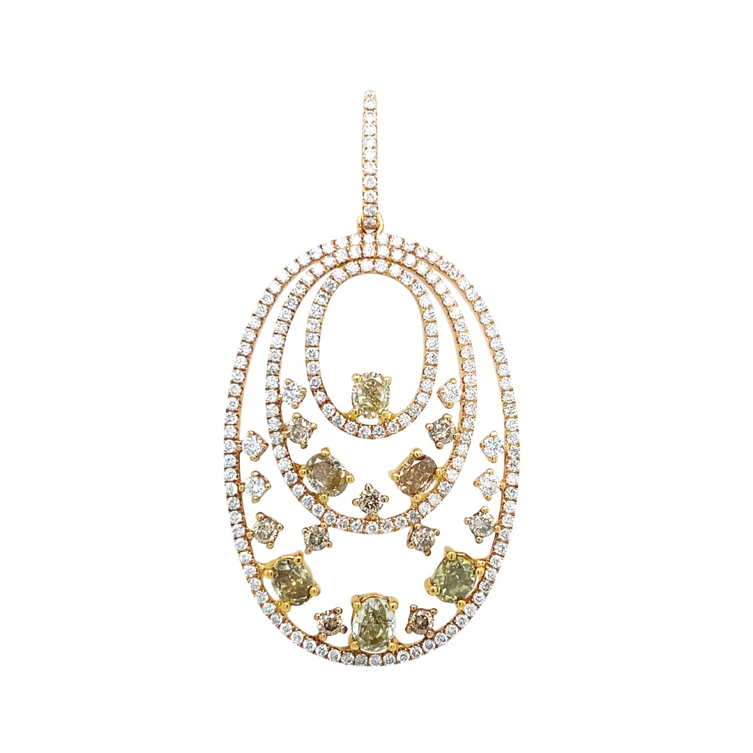 18K Rose Gold Diamond Pendant